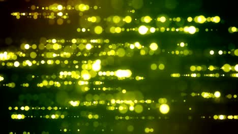 las partículas verdes brillan