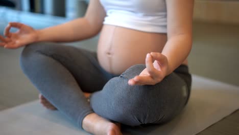 active pregnant woman exercise in fitness center.