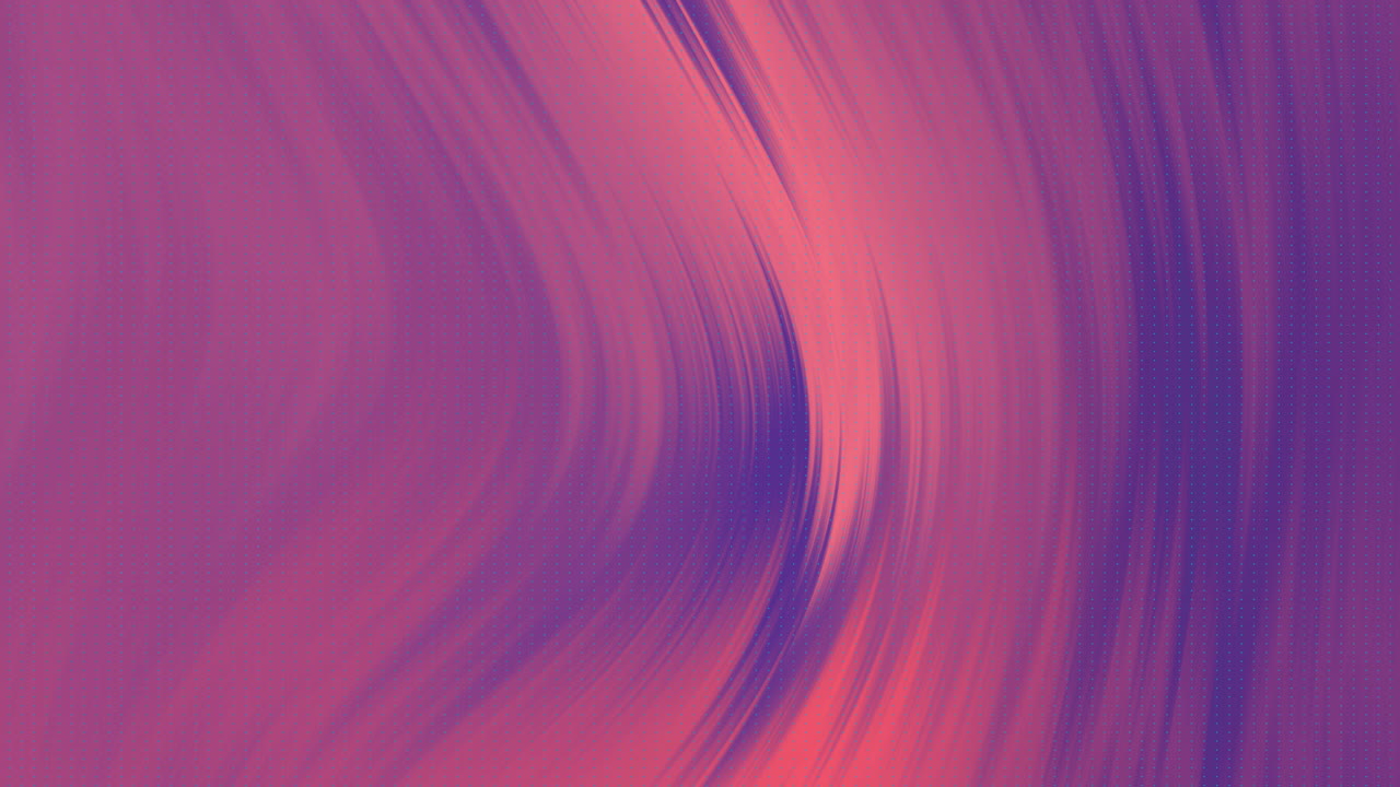 Animation of glowing light trails moving over purple background