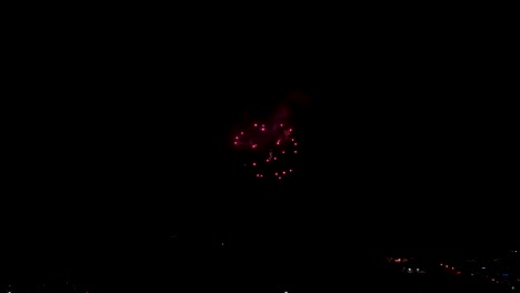 festive fireworks during 4th of july celebration - low angle shot