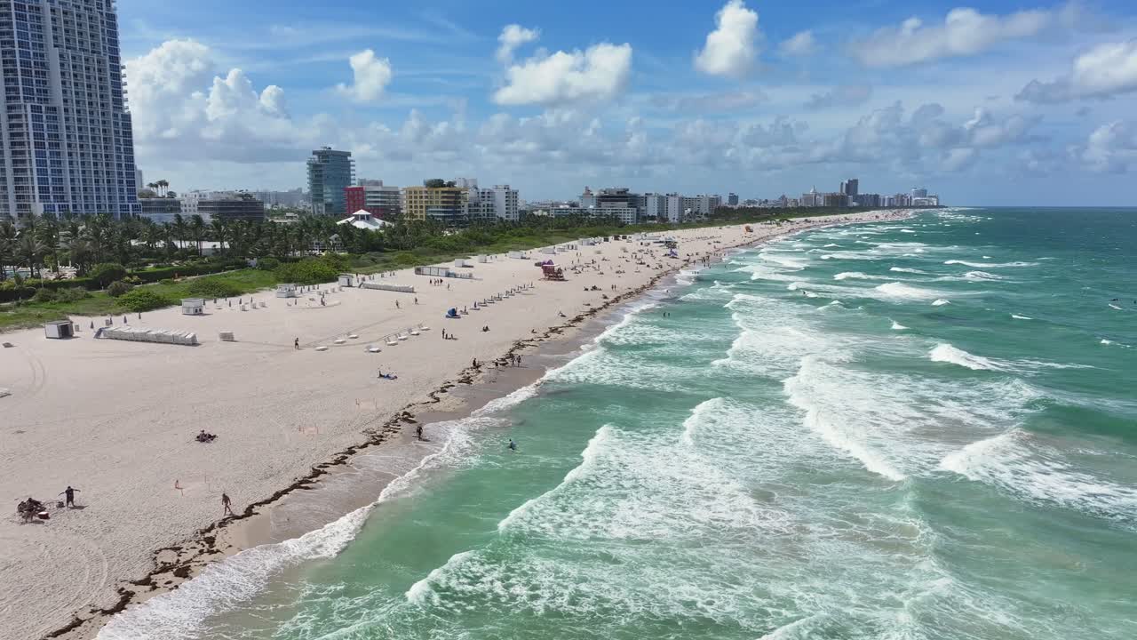 South Beach shoreline with white sand stretching along the Atlantic Ocean
