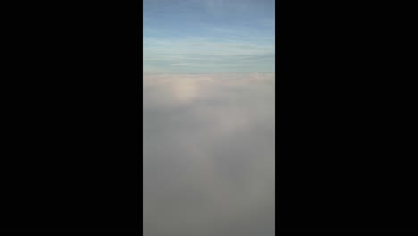 amazing view over clouds at sunset