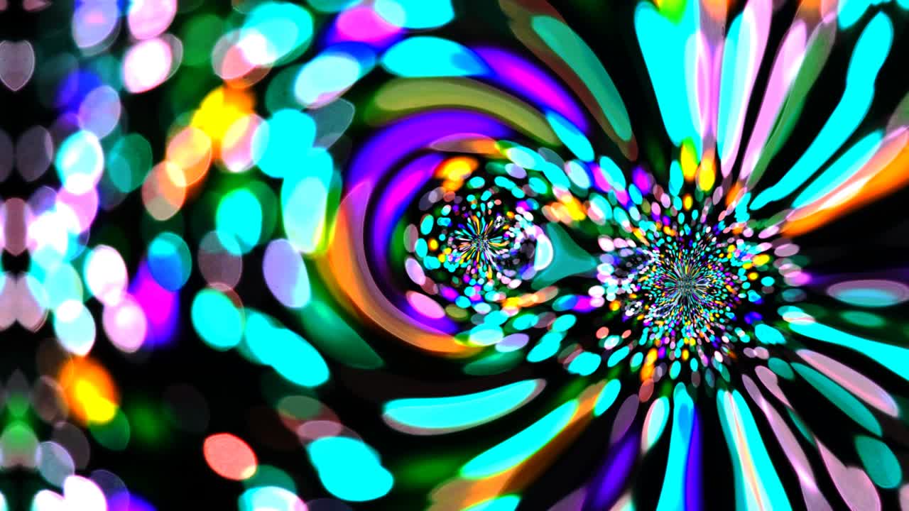 bola abstracta color del arco iris moviéndose a abstracto pavo real araña espejo reflejo del arcoirís luz movimiento paso