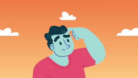 animación de personajes de toung man
