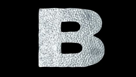 letter b - animated ice water letters concept