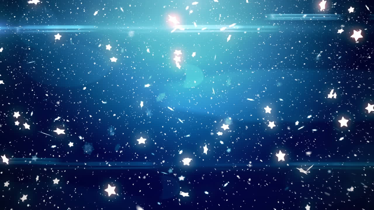파란색 배경 에 내리는 눈 의 애니메이션