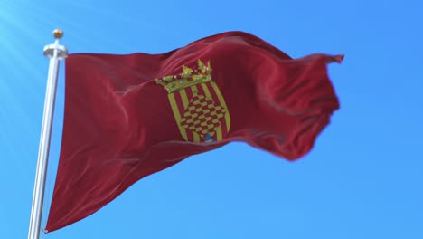 flag of the spanish province of tarragona in catalonia, spain - loop