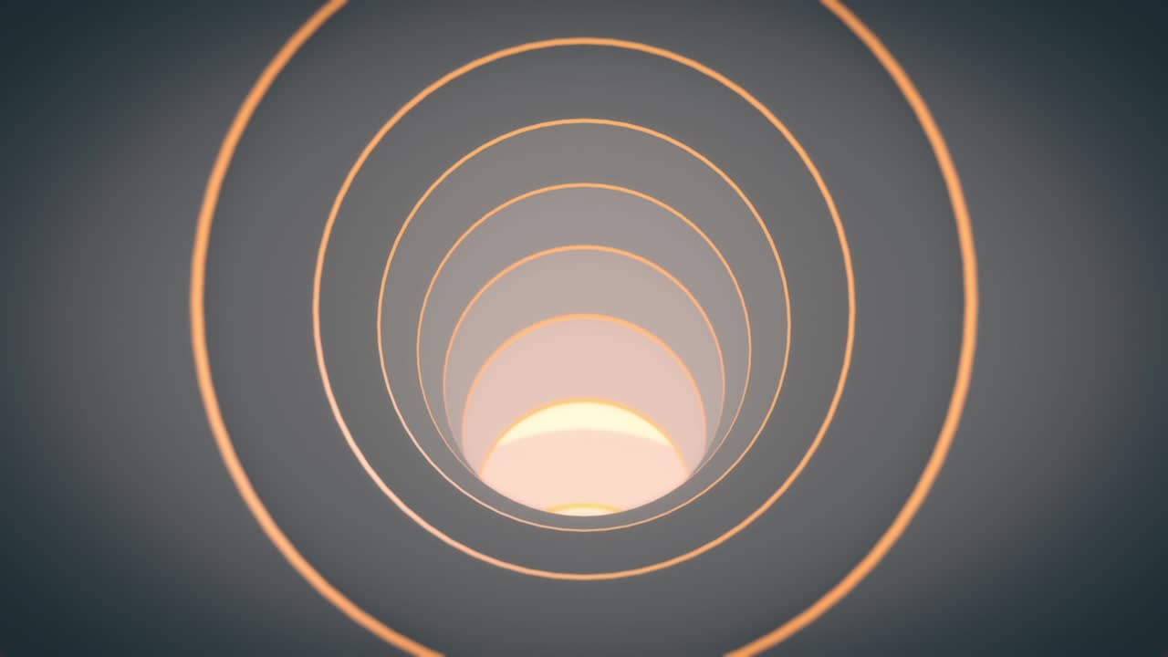 추상적인 루프 회색의 터널