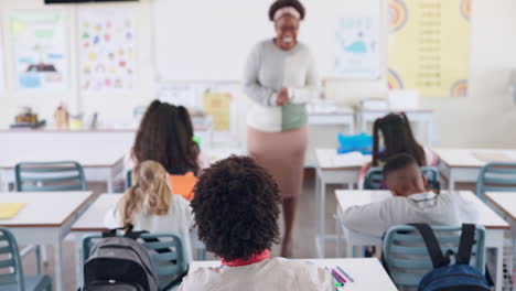 classroom with students and teacher