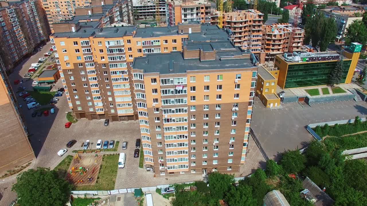 Luxury Apartment Building. Modern complex of apartment buildings