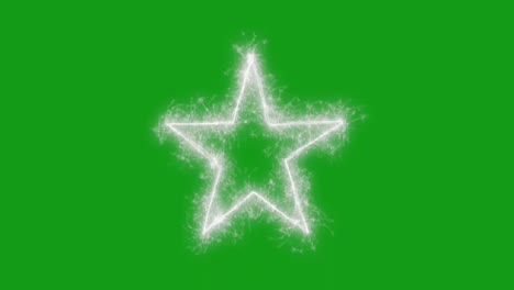 estrella brillante gráficos de movimiento de pantalla verde