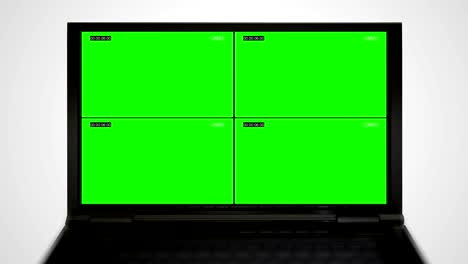 pantalla de monitor de portátil de la cámara de vigilancia
