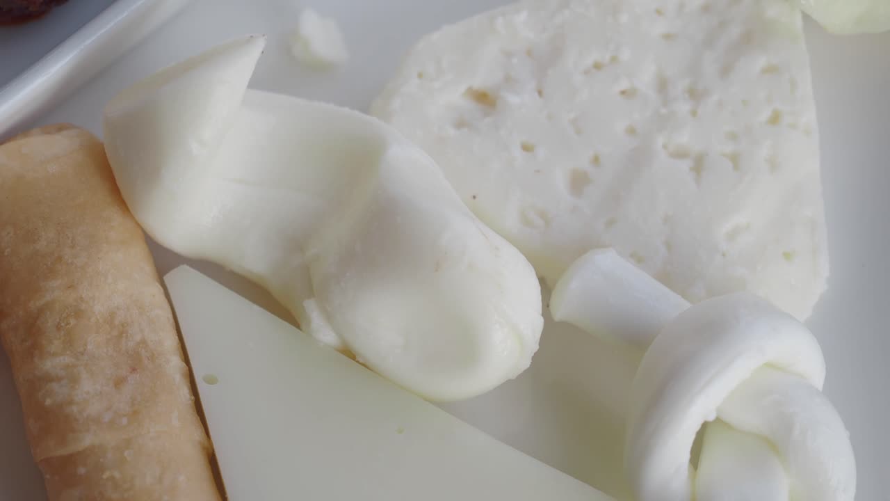 Variety of Turkish cheeses and appetizers