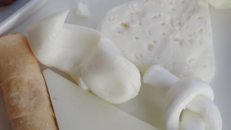 variety of turkish cheeses and appetizers