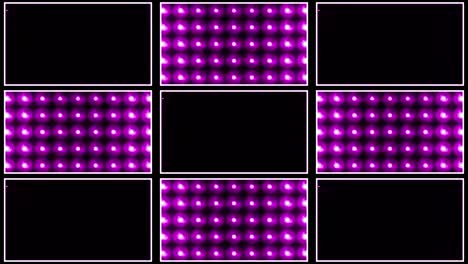 patrón de luces de escenario con led púrpura