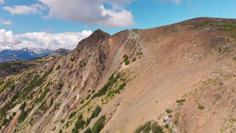 top of panorama ridge mountain in canada, british columbia, aerial drone revealing view