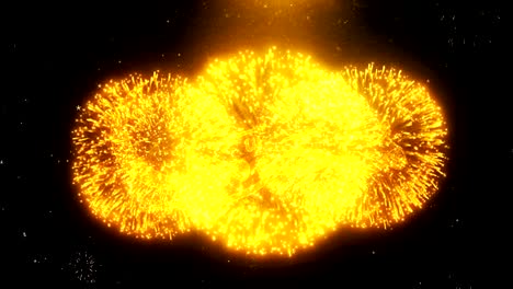 Muharram_Urdu Text Wish On Firework Display Explosion Particles.
