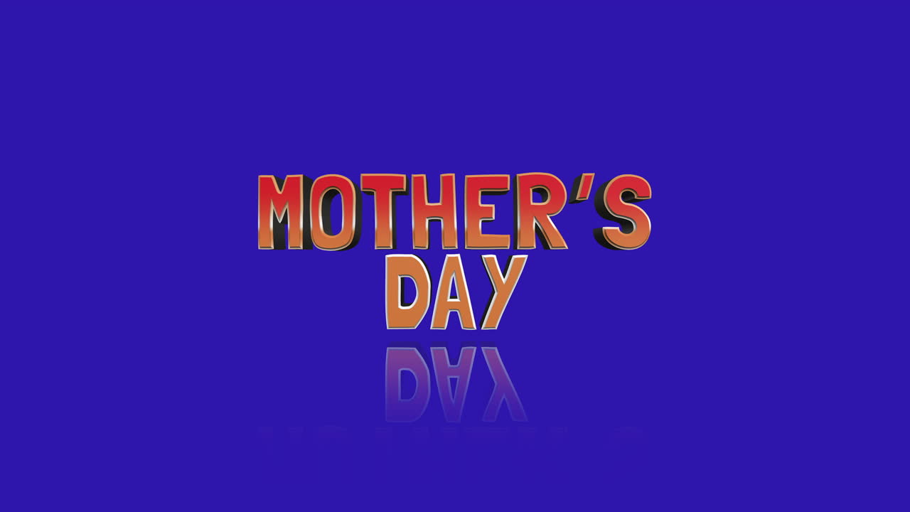 Feire Morsdag med fargerik typografi på en blå bakgrunn