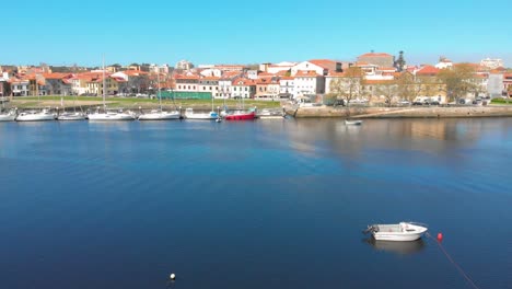 over view to the marine at vila do conde, portugal