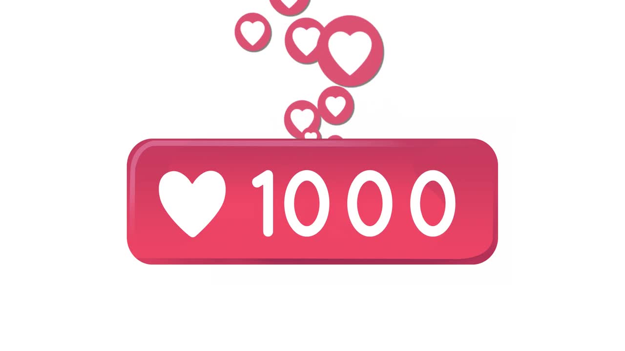 Heart icon and numbers 4k