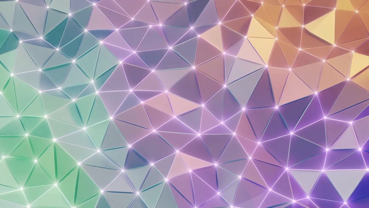 Sfondo geometrico astratto con connessioni di rete luminose