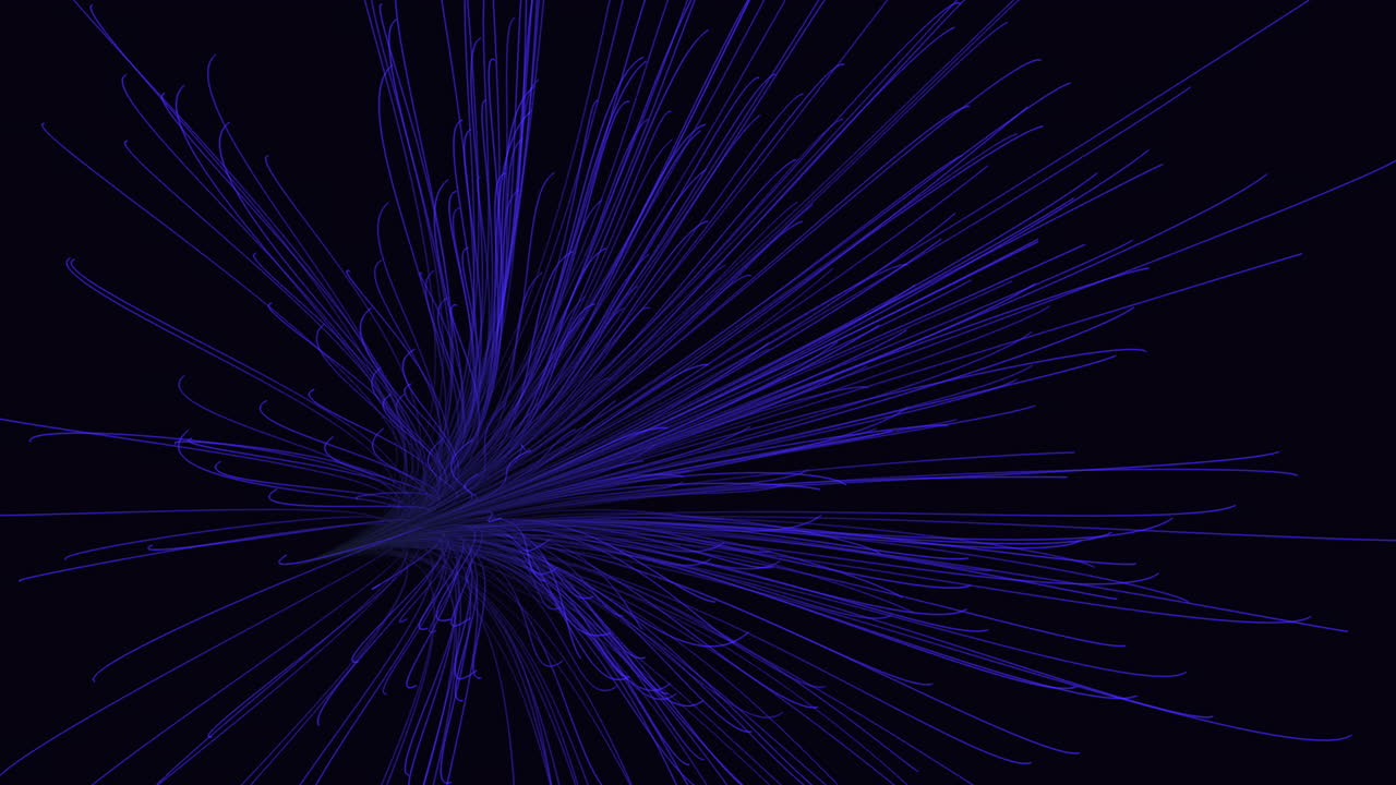 espiral azul con líneas radiantes representación visual dinámica del movimiento