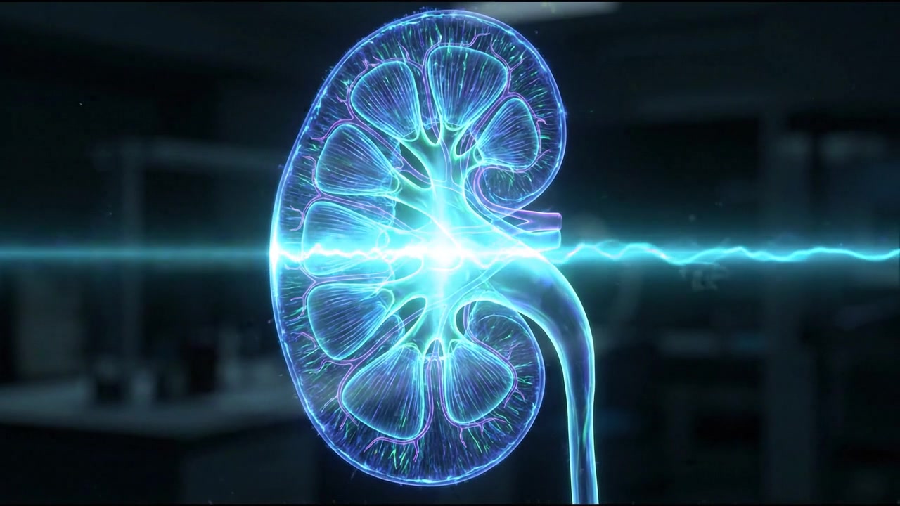 Human kidney anatomical scan urology renal 3D hologram