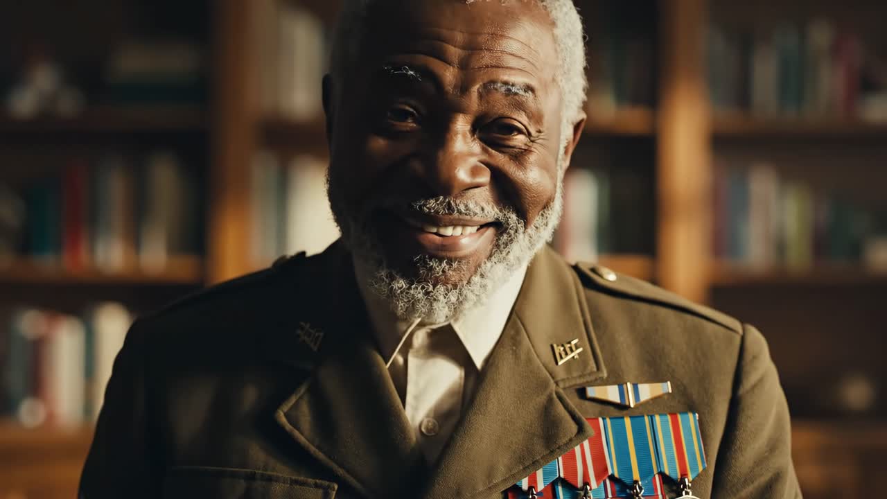 Portrait of Smiling Veteran