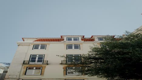 historic building facade in lisbon, portugal