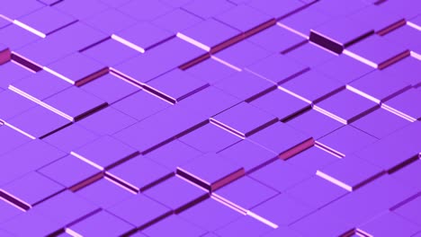 un bucle de fondo de azulejos de cubo de metal púrpura parpadeante