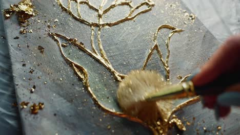 gold leaf tulip painting