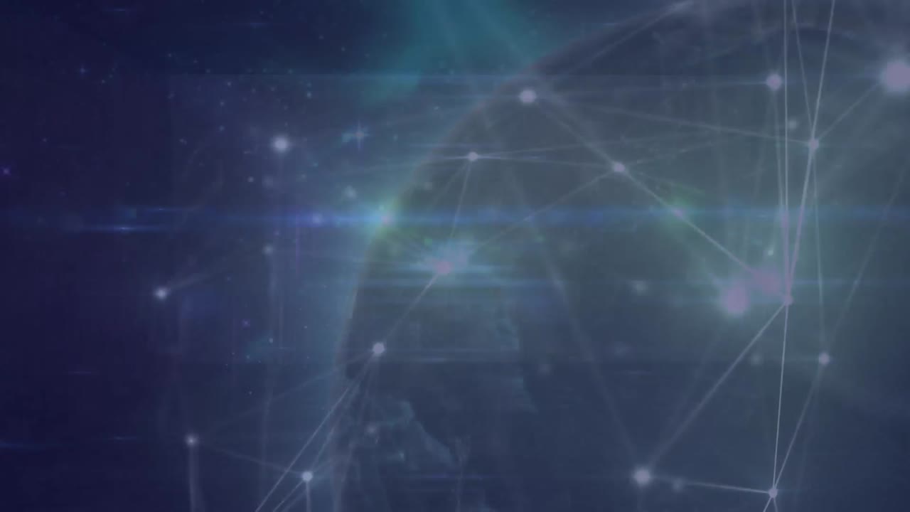 Animation of networks of connections over globe