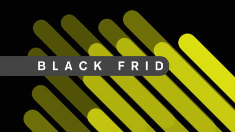 modern black friday text with yellow stripes on black gradient