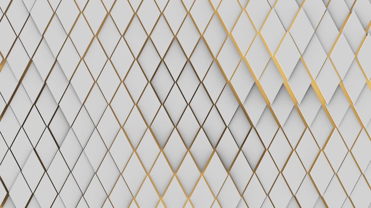 라이브 벽지: 밝은 노란색 배경에 격동 파동 색 다이아몬드 타일