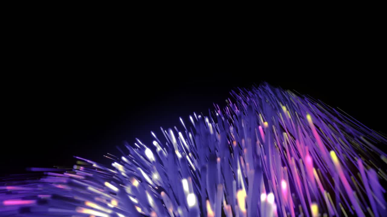 animación de rastros de luz sobre un fondo negro