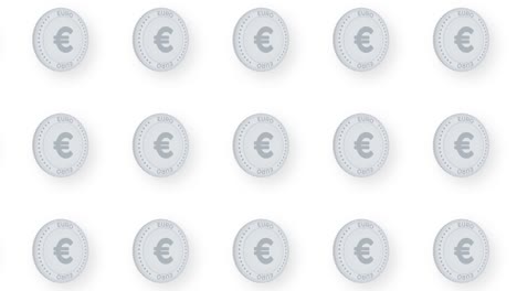 animated silver coin euro video seamless pattern background. 4k