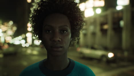 beauty portrait of african american woman