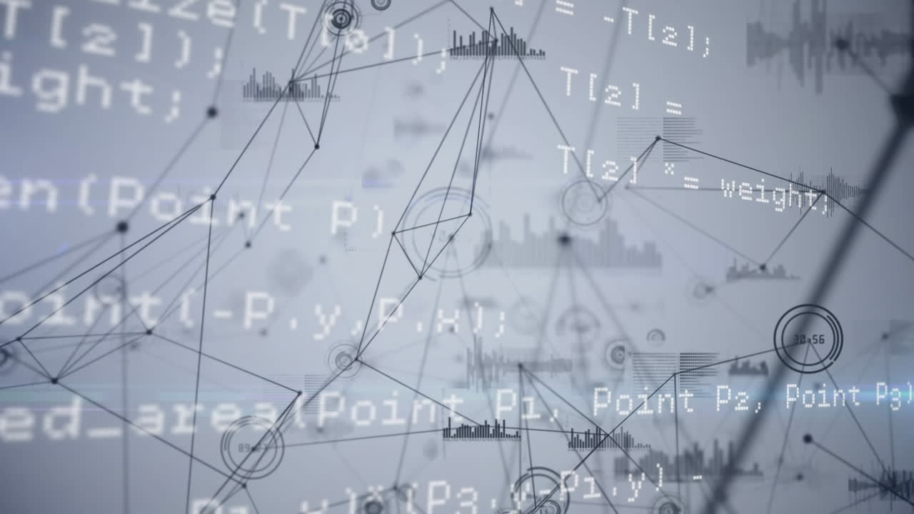 데이터 프로세싱을 통한 연결 네트워크의 애니메이션