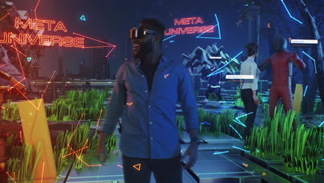 Metaverse Experience with VR Headset