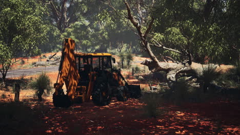 excavator-tractor-in-bush-forest