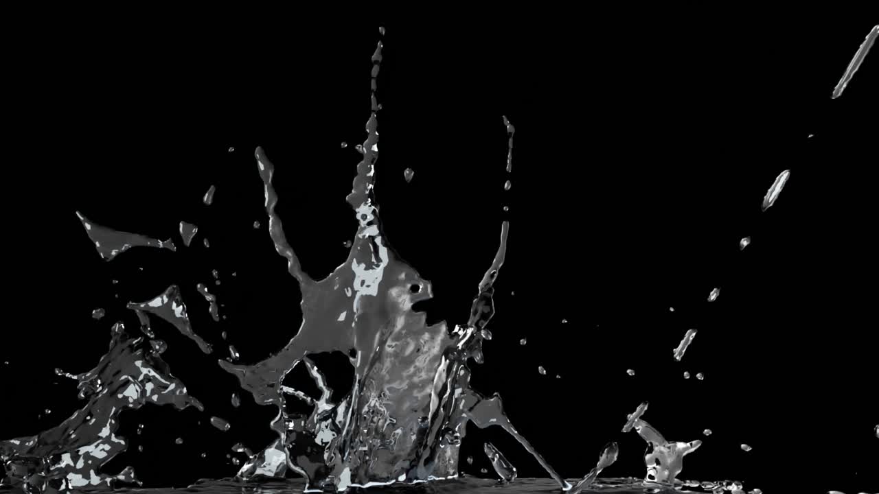 salpicaduras de agua 3d render
