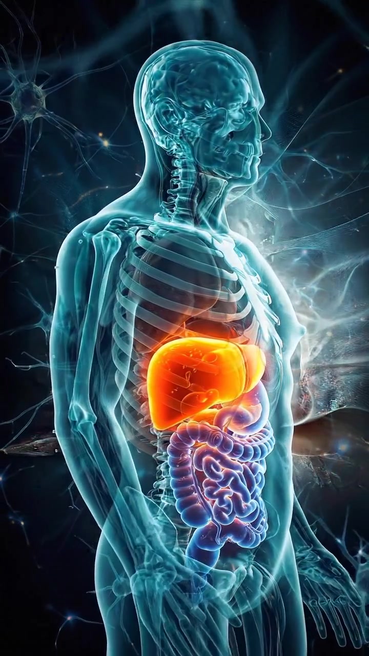 Human digestive anatomy medical model showing internal organ structures