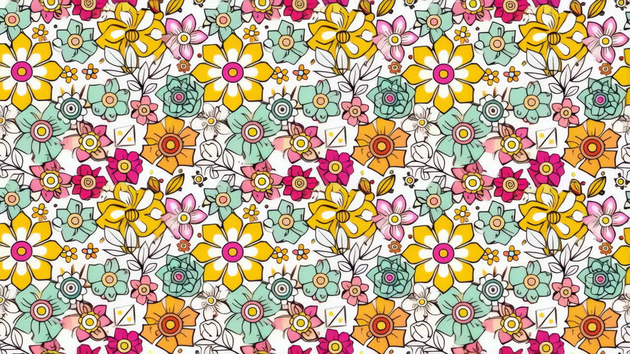 Colorful Seamless Floral Pattern Background