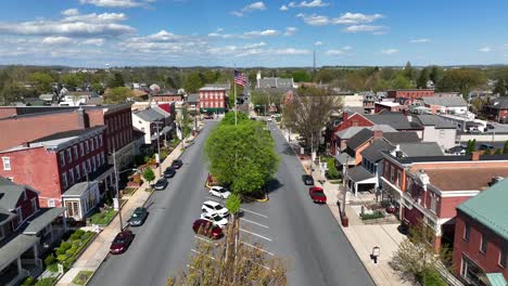 American-flag-in-small-town-square