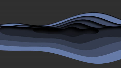 black and blue plastic paper cut waves pattern