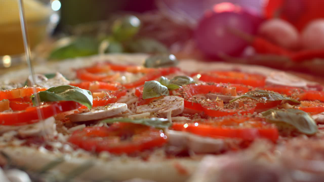 Making a fresh pizza