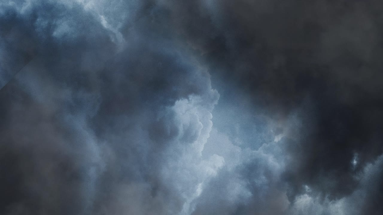 POV Lightning Flashes, The Sky During A Thunder-Storm