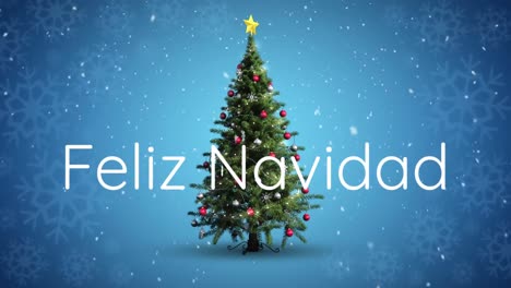 Feliz-Navidad-written-over-Christmas-tree