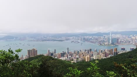 time lapse of hong kong cityscape from above