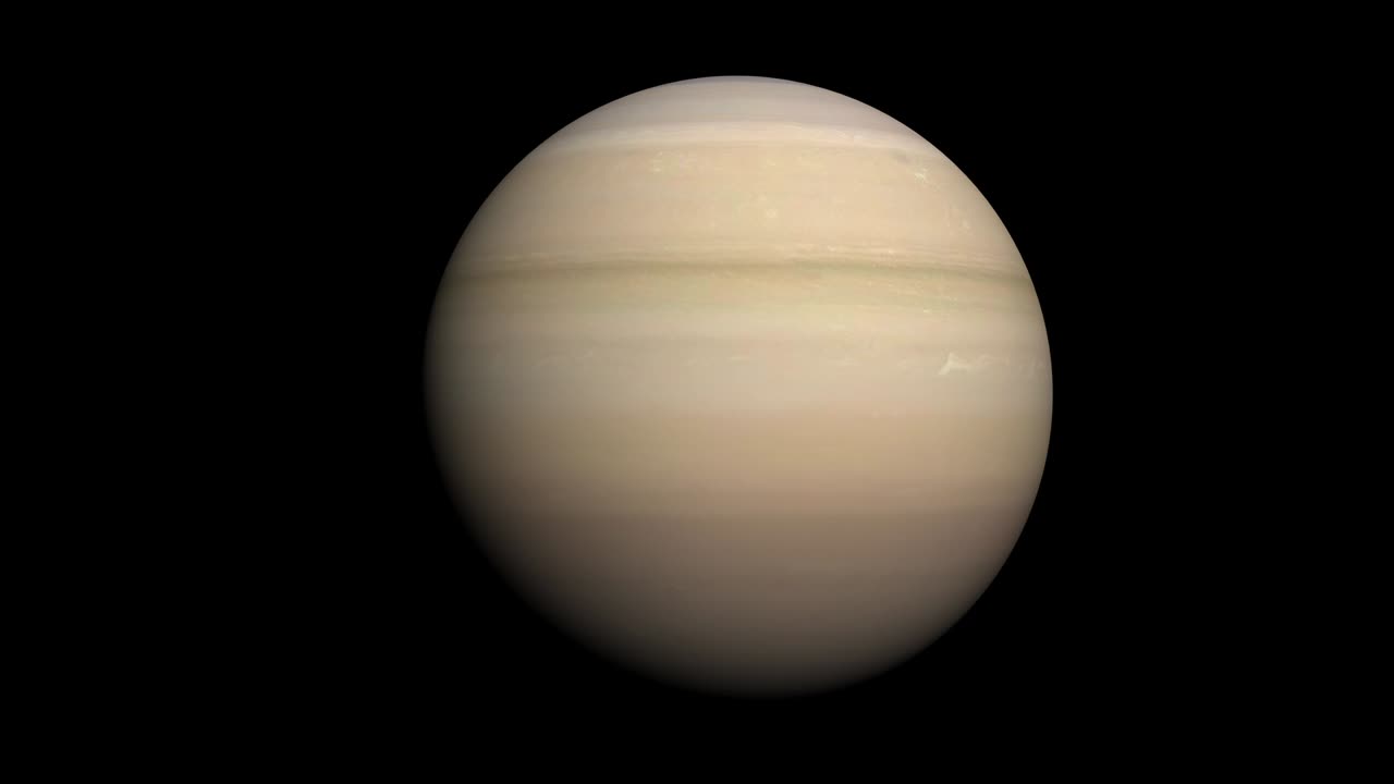 saturno gira en bucle 4k con luma matte video de stock